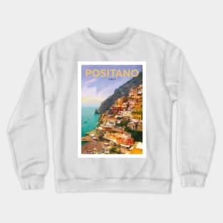 Positano Italy Art Crewneck Sweatshirt